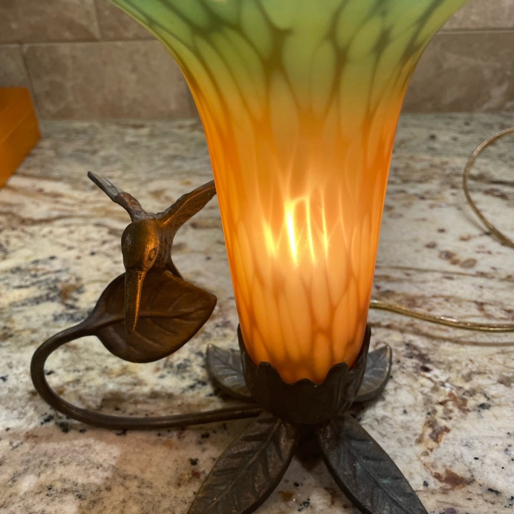 Brass Hummingbird mini lamp